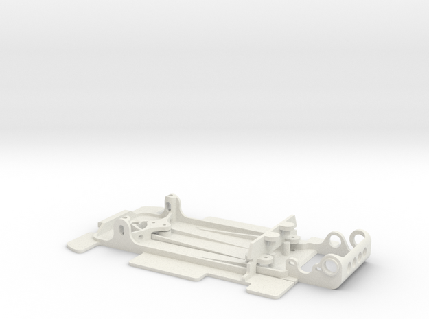 Slot car chassis for 962 CKH 1/28 in White Natural Versatile Plastic