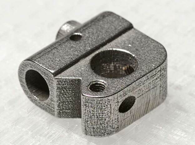 Heater Block left made of Stainless Steel in Polished Bronzed Silver Steel