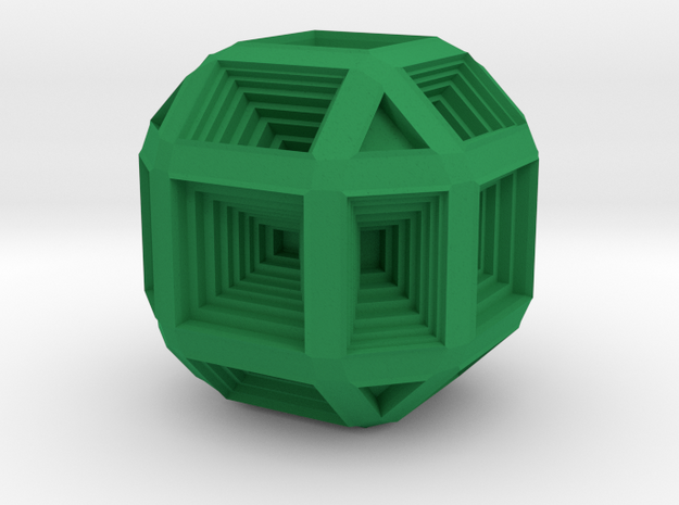 Hypno Cube in Green Processed Versatile Plastic
