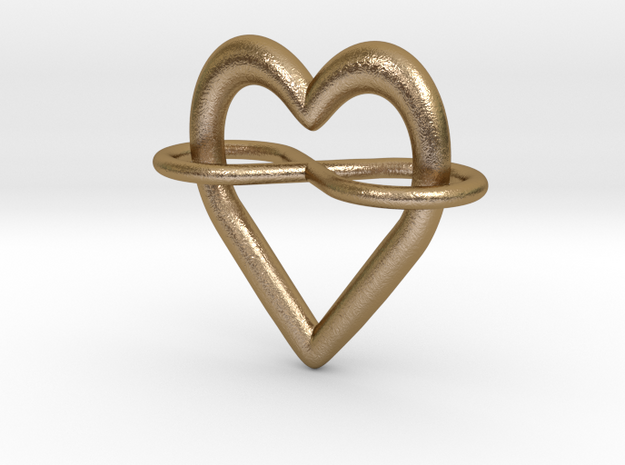Polyamory Symbol in Polished Gold Steel