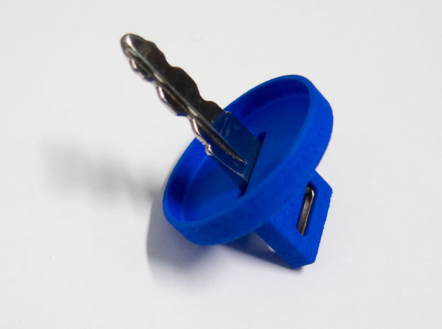 Ignition Key Cap in Blue Processed Versatile Plastic
