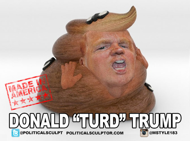 New Turd Trump Small in Full Color Sandstone