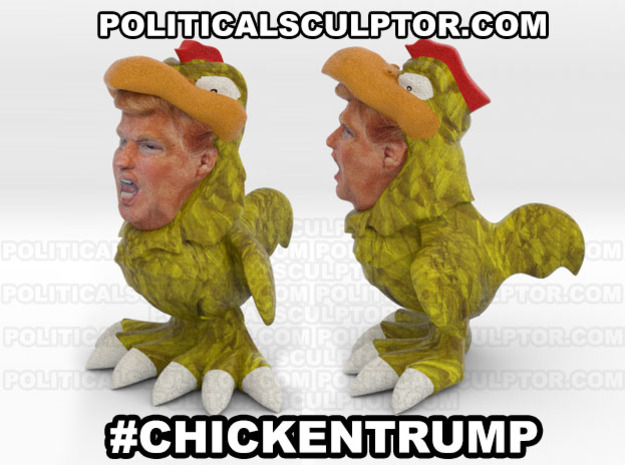 Chicken Trump Small in Full Color Sandstone