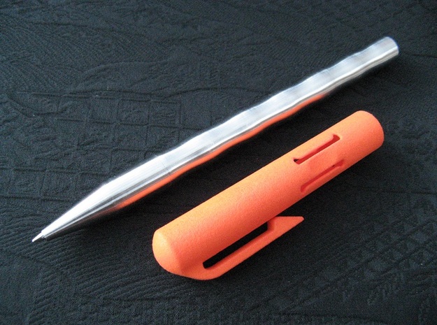 Cap: Pen Lux in Orange Processed Versatile Plastic