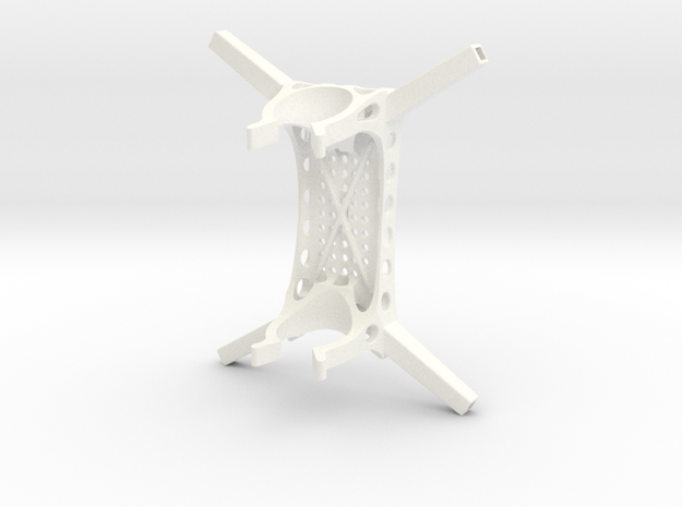 Protected Honeycomb Drone Frame in White Processed Versatile Plastic