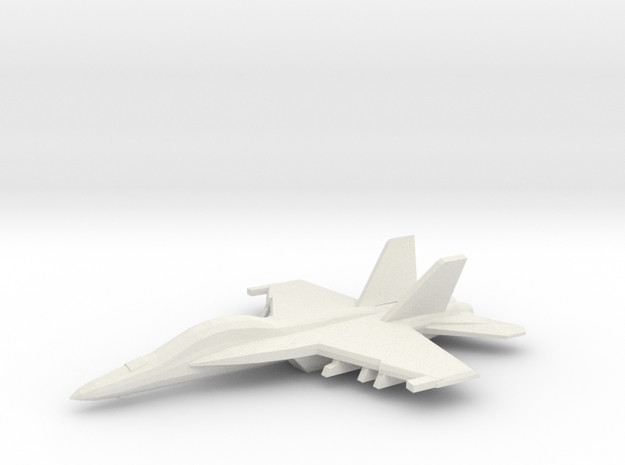 1/350 F/A-18F Super Hornet in White Natural Versatile Plastic