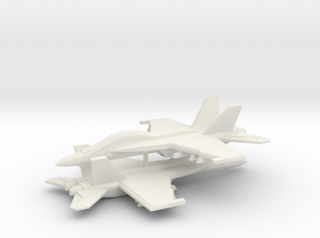 1/350 F/A-18F Super Hornet (x2) in White Natural Versatile Plastic
