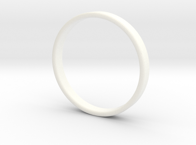 Ring For Ed - Size 11,5 - 3mm Wide - 1,2mm Thick in White Processed Versatile Plastic