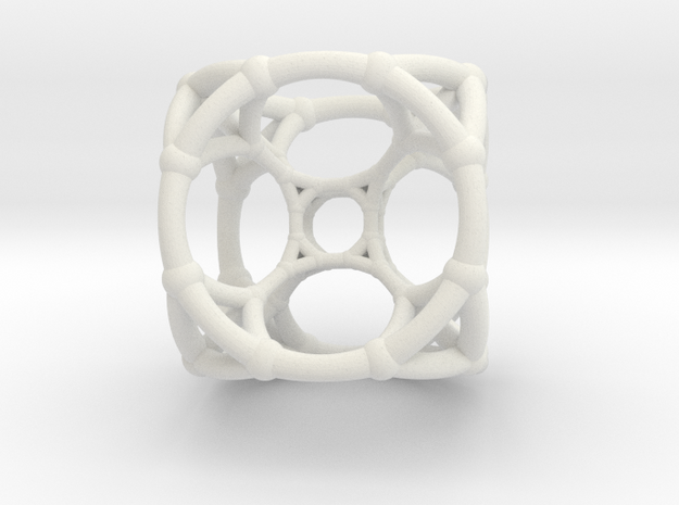 0500 Stereographic Trancated Polychora 5-cell in White Natural Versatile Plastic
