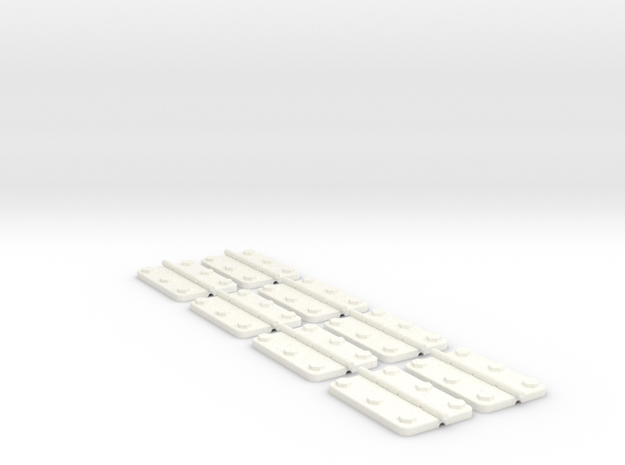 1.5 EC155 CHARNIERES CAPOTS X8 in White Processed Versatile Plastic