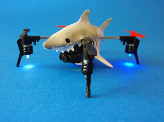 Shark case for Micro Drone 3 in White Natural Versatile Plastic