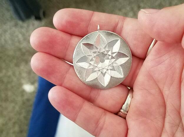 Jenna's Flower in Polished Silver