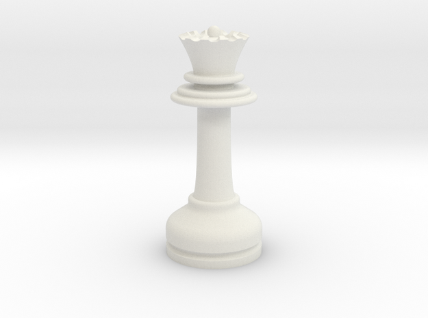 MILOSAURUS Chess LARGE Staunton Queen in White Natural Versatile Plastic