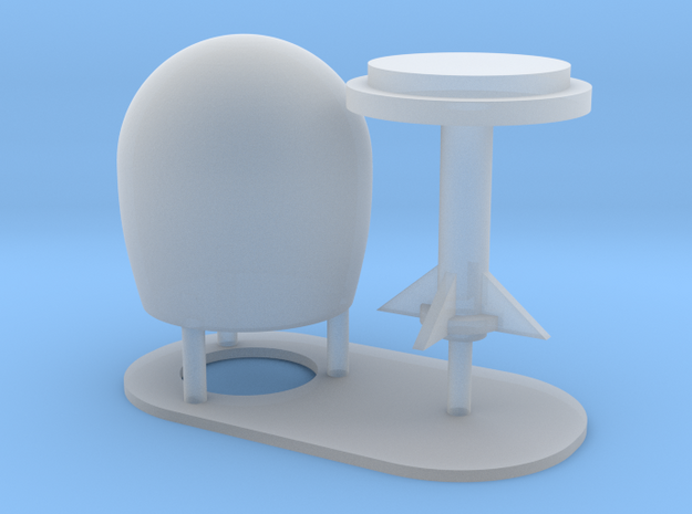 1:96 scale SatCom Dome Set 5 in Tan Fine Detail Plastic