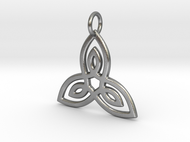 Celtic Trinity Pendant in Natural Silver