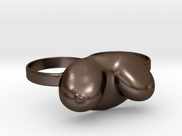 Breast Knuckles - Size 7 in Polished Bronze Steel