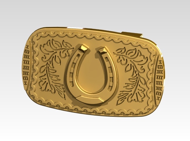 Belt Buckle Nathan Drake (Uncharted 3) in Polished Brass