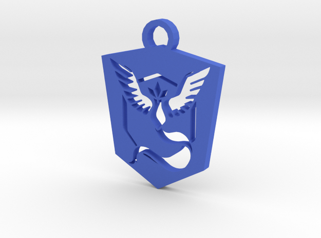 Team Mystic Keychain - Pokemon GO in Blue Processed Versatile Plastic