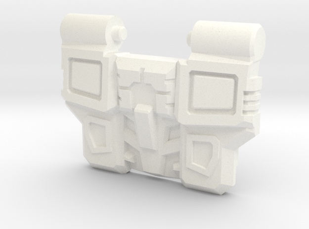 Reckless Driver's IDW Chest Plate v2 in White Processed Versatile Plastic