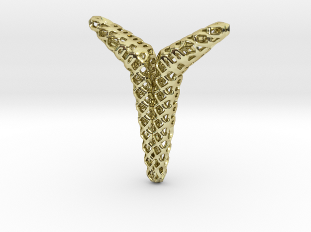YOUNIVERSAL Structured, Pendant in 18k Gold Plated Brass