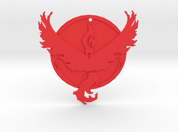 Team Valor Badge 4" in Red Processed Versatile Plastic