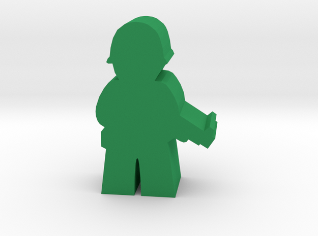 Game Piece, WW2 Allied Soldier in Green Processed Versatile Plastic