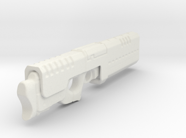 Railgun 1/6th Scale Folded - 5.5inches long in White Natural Versatile Plastic