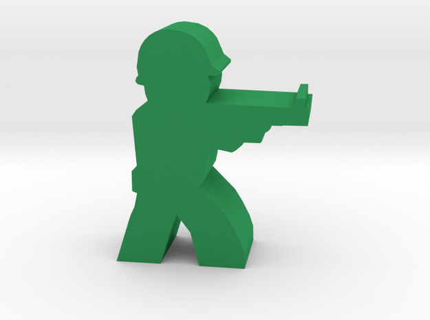 Game Piece WW2 Allied Rifleman in Green Processed Versatile Plastic