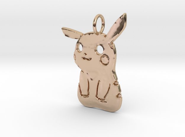 PikaBoo Pendant in 14k Rose Gold Plated Brass