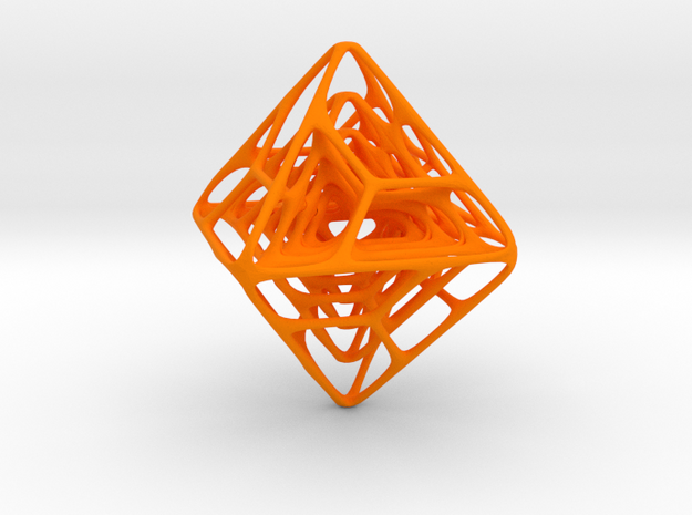  Spider Octaed in Orange Processed Versatile Plastic