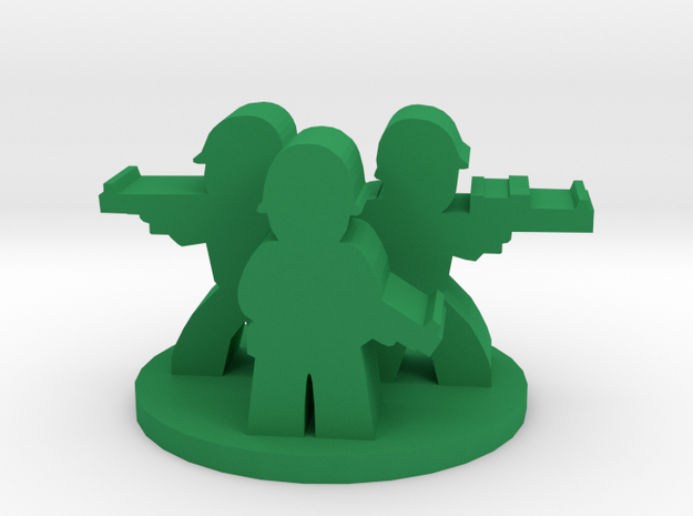 Game Piece, WW2 Allied Unit in Green Processed Versatile Plastic