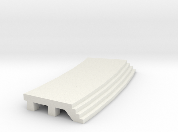 Curved Outside Platform - No Shelter in White Natural Versatile Plastic