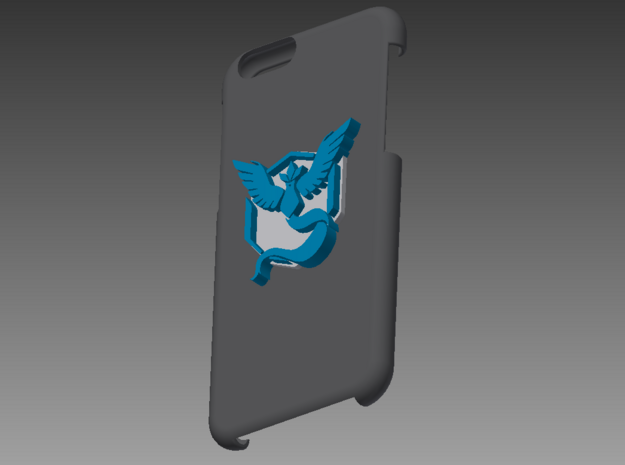 Mystic Keychain inspired by Pokemon Go in Blue Processed Versatile Plastic