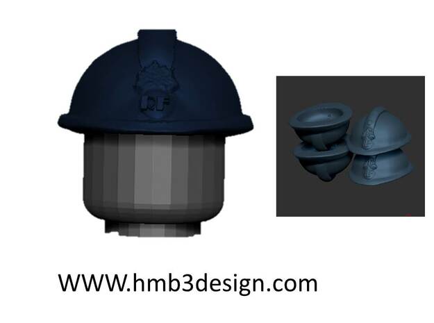Adrian helmet minifig in Blue Processed Versatile Plastic