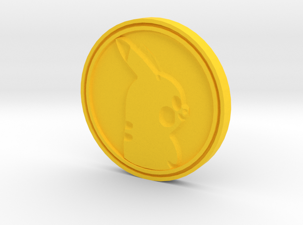 PokeCoin in Yellow Processed Versatile Plastic