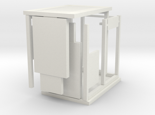 Bus Shelter type 3, 1:50th scale in White Natural Versatile Plastic
