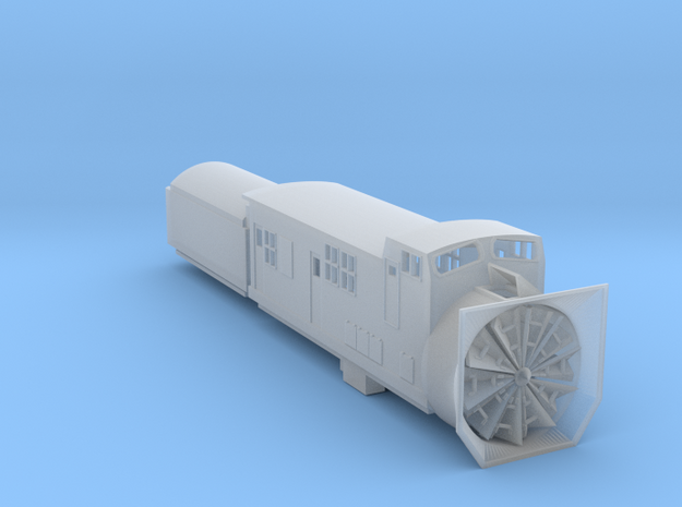 Railroad SnowPlow With Tender - Zscale in Tan Fine Detail Plastic