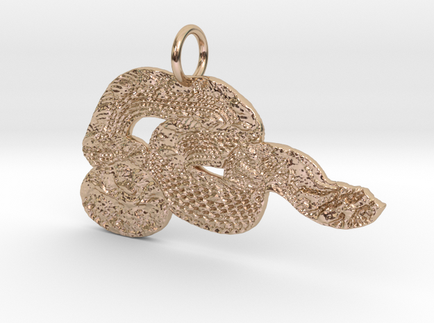 Serp Pendant in 14k Rose Gold Plated Brass