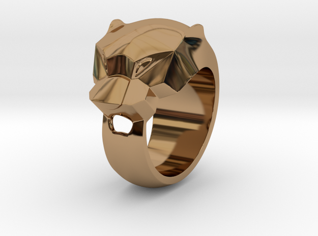 Panther Ring Size 7,2 Hallow in Polished Brass