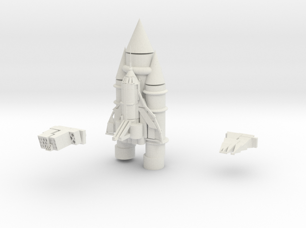 Space Shuttle in White Natural Versatile Plastic