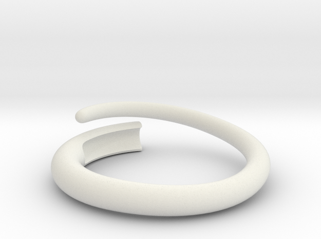 Snap ring. Size 20.5mm in White Natural Versatile Plastic