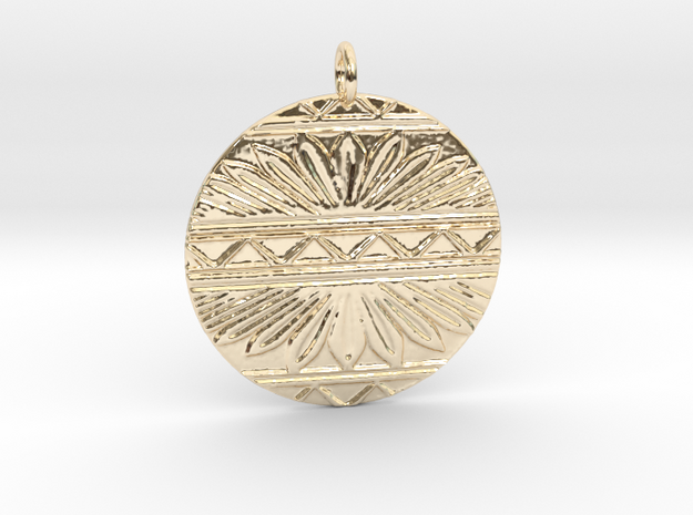 Mary Pendant in 14k Gold Plated Brass