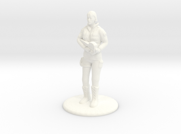 Soldier with P90 - 20 mm in White Processed Versatile Plastic