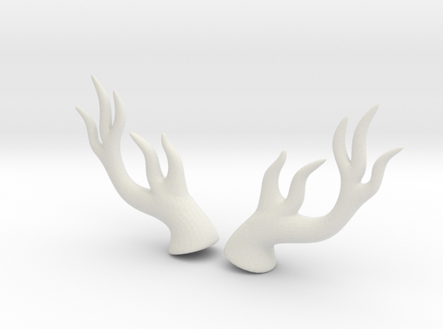 Dryad Antlers: Medium size for Humans in White Natural Versatile Plastic