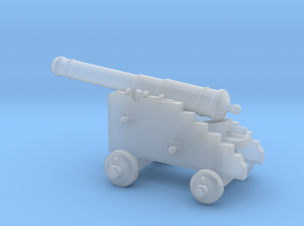 18th Century 6# Cannon-Naval Carriage 1/125 in Tan Fine Detail Plastic
