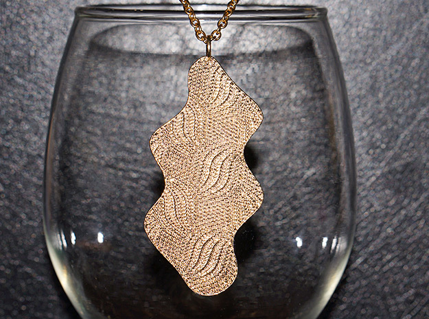 Texture #4 Pendant in Natural Brass