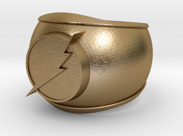 Flash Ring in Polished Gold Steel
