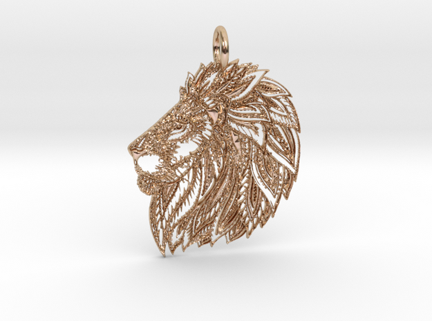 LEO Majesty Pendant in 14k Rose Gold Plated Brass