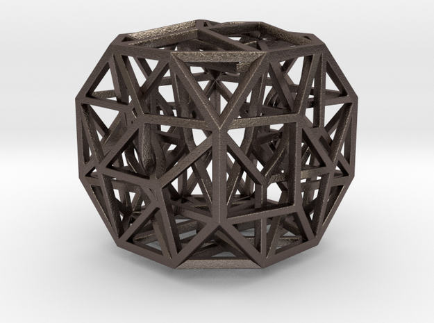 The Cosmic Cube 1.6" in Polished Bronzed Silver Steel