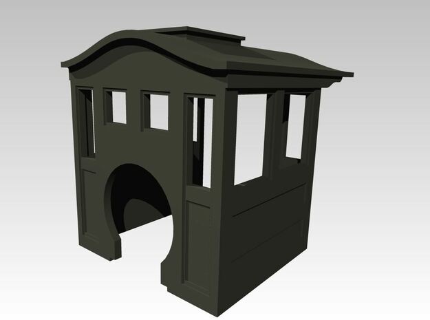 HOn30 0-4-0 Pagoda Roof Cab (Closed) in Tan Fine Detail Plastic